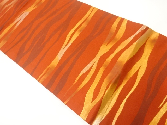 JAPANESE NAGOYA OBI / WOVEN WAVY STRIPE